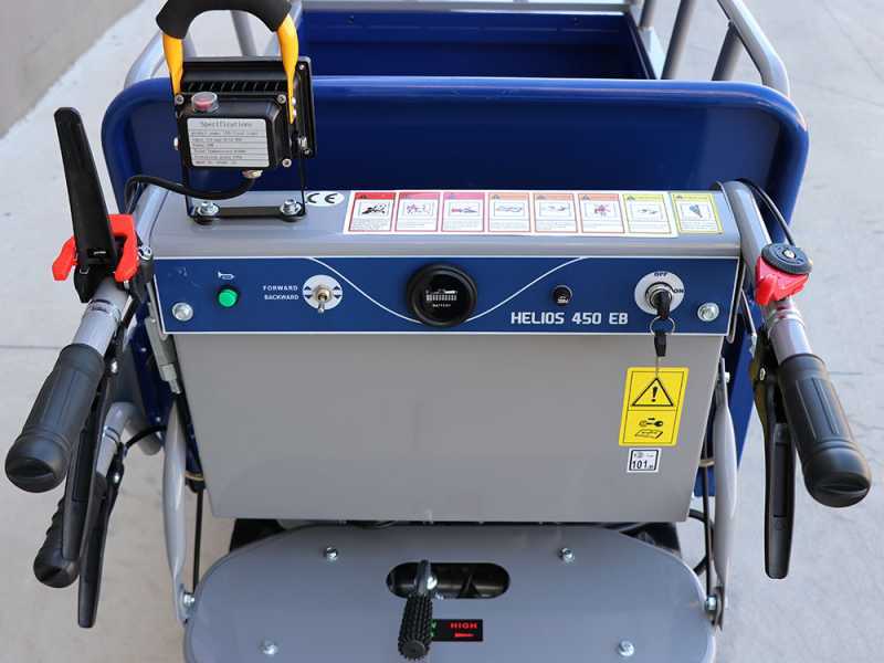 Akku Raupendumper BullMach Helios 450 EB - manuell ausziehbare Mulde 450 kg