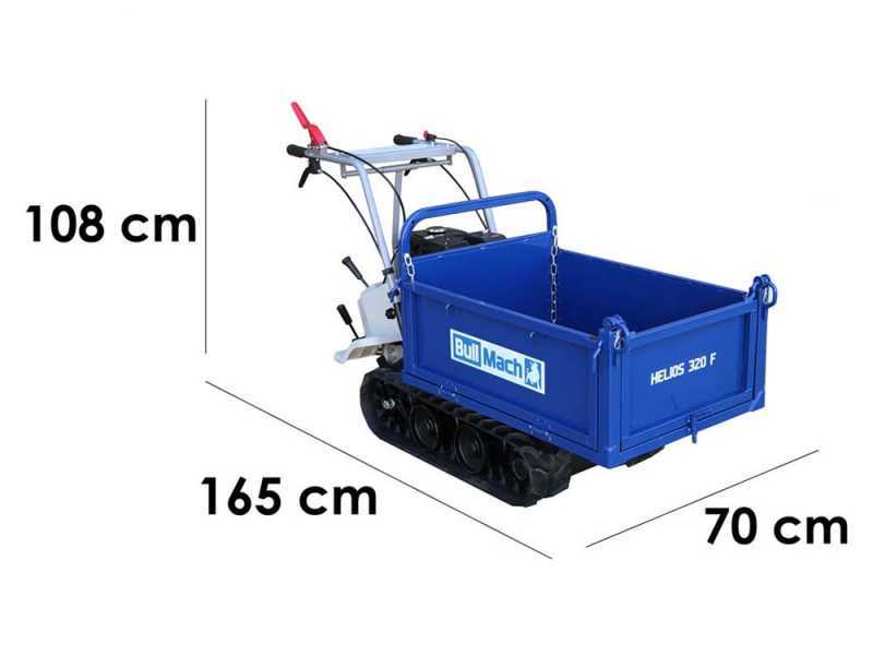 Raupendumper BullMach Helios 320F mit aufklappbaren Seitenw&auml;nden - Tragf&auml;higkeit 320 Kg
