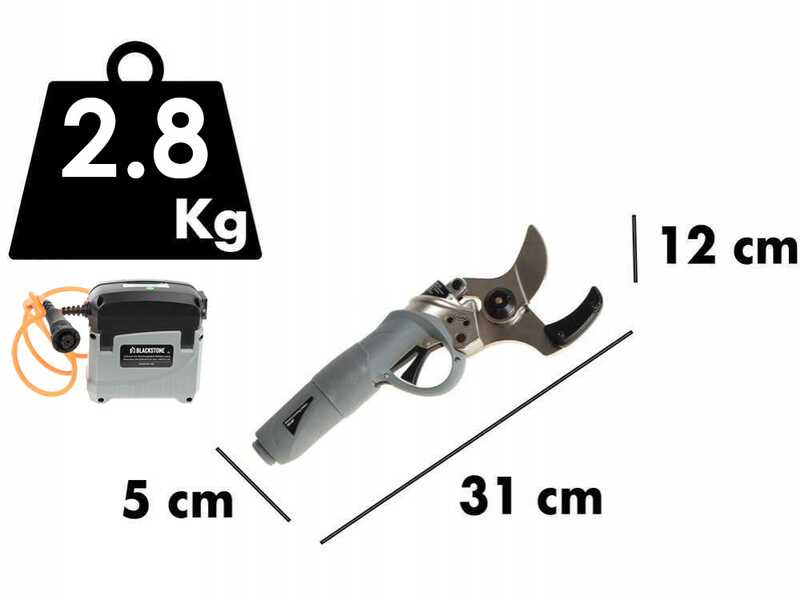 Elektrische Baumschere f&uuml;r das Beschneiden BlackStone 500-BP - 1 Akku 5.2 Ah 36 V