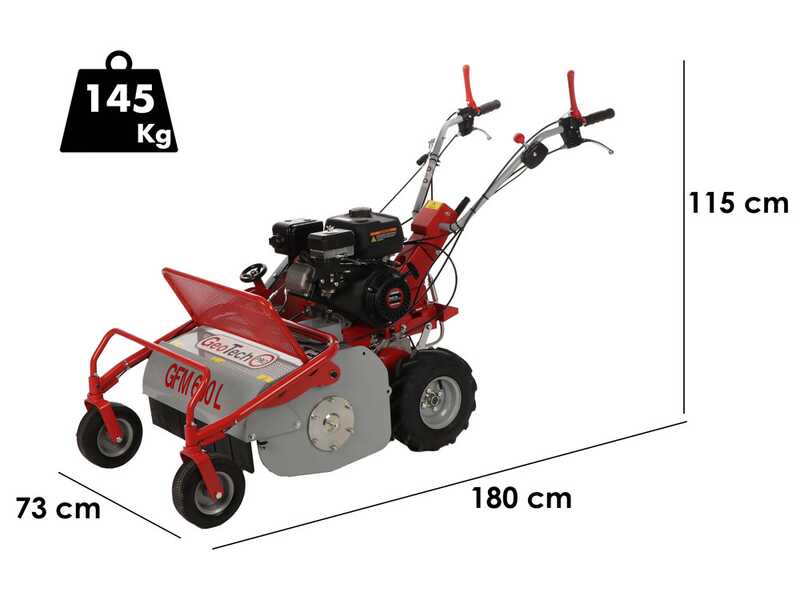 GeoTech-Pro GFM 600 L - Profi-Hochgrasm&auml;her mit Hammerwerk  - Loncin Motor 250 ccm