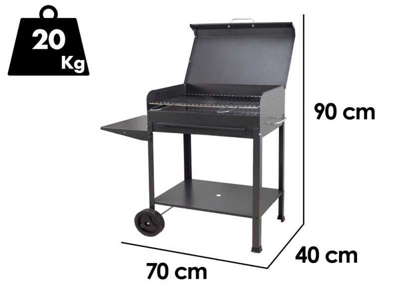 Mille Vanessa Large - Handgefertigter Holzkohlegrill aus Eisen - 67,5x37cm