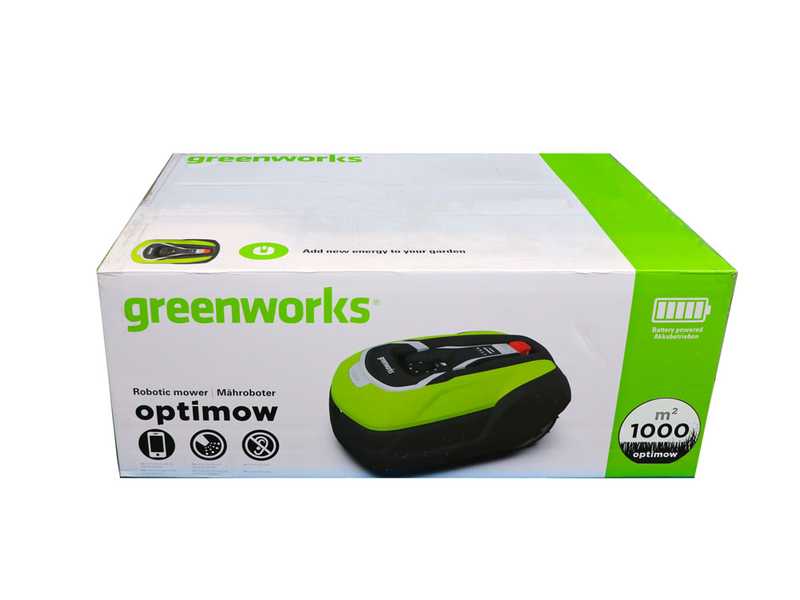 M&auml;hroboter Greenworks OPTIMOW 10 GRL110 - mit Begrenzungskabel