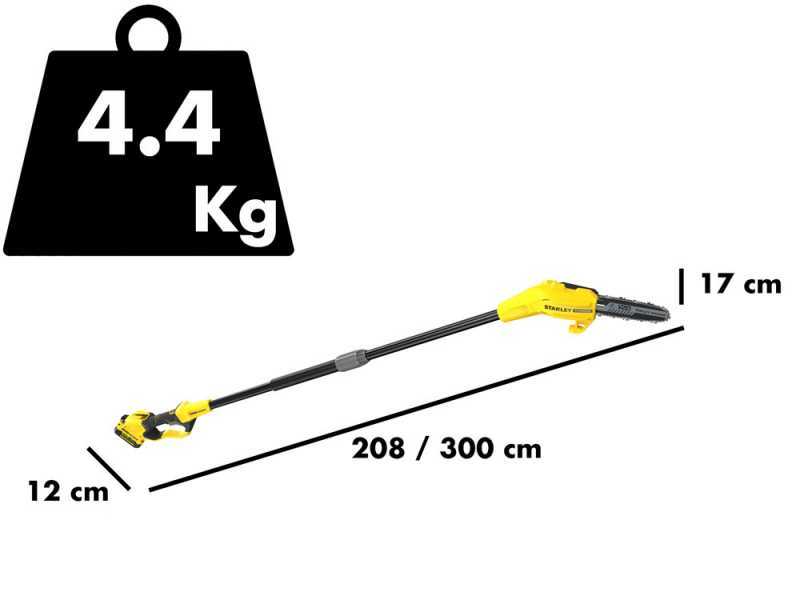Akku-Hochentaster STANLEY FATMAX V2 mit einstellbarem Teleskopschaft - Akku 18V 4AH
