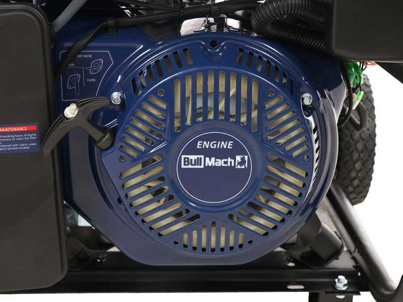 BullMach AMBRA 9500 E-3 - Benzin-Stromerzeuger auf R&auml;dern mit AVR-System 7.5 kW - Dauerleistung 7 kW - 400V + ATS