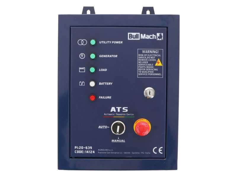 BullMach AMBRA 6500 E - Benzin-Stromerzeuger auf R&auml;dern mit AVR-Regelung 5.5 kW - Dauerleistung 5 kW - 230V + ATS