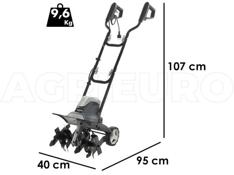 Elektrohacke BlackStone TE-400 - Motor 1200 W - 6 Hackenreihen