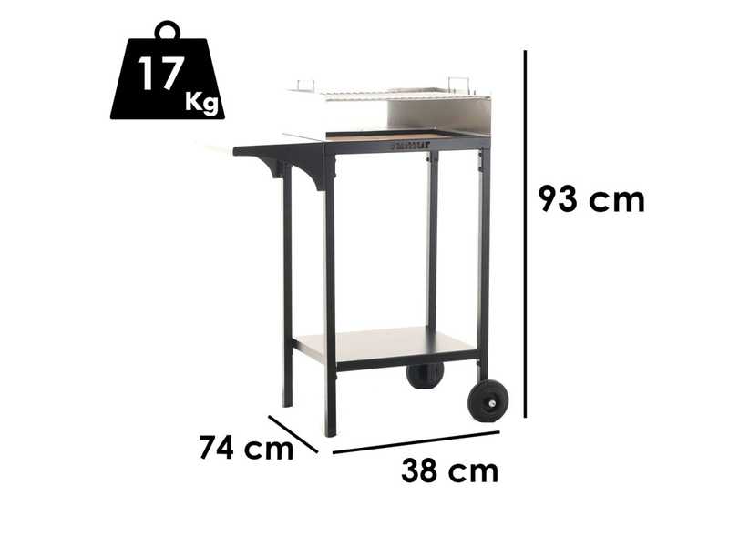 Famur BK6 Prime - Holzkohlegrill - Edelstahlgitter