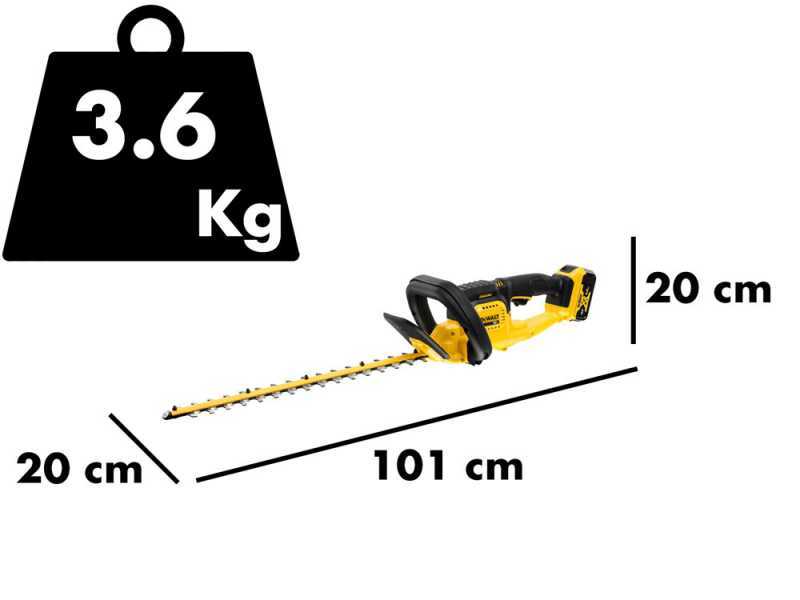 Elektrische Heckenschere DEWALT DCMHT563P1-QW - Schwert 55cm - Akku 18V 5Ah