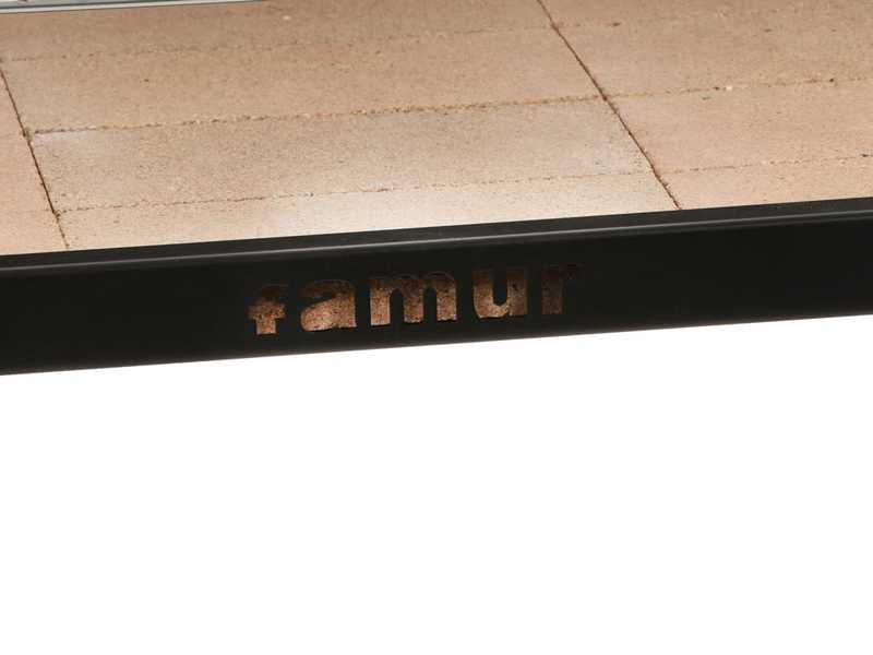Famur BK7 Light - Holz- und Holzkohlebrikett- Grill 2 in 1 - Grillrost aus Chromstahl  70x48 cm