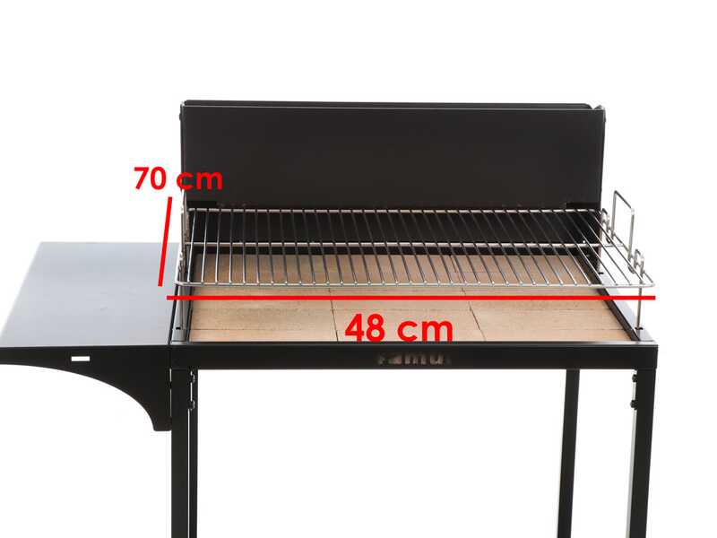 Famur BK7 Superior - Holzkohlegrill mit 70x48 cm Kochfl&auml;che