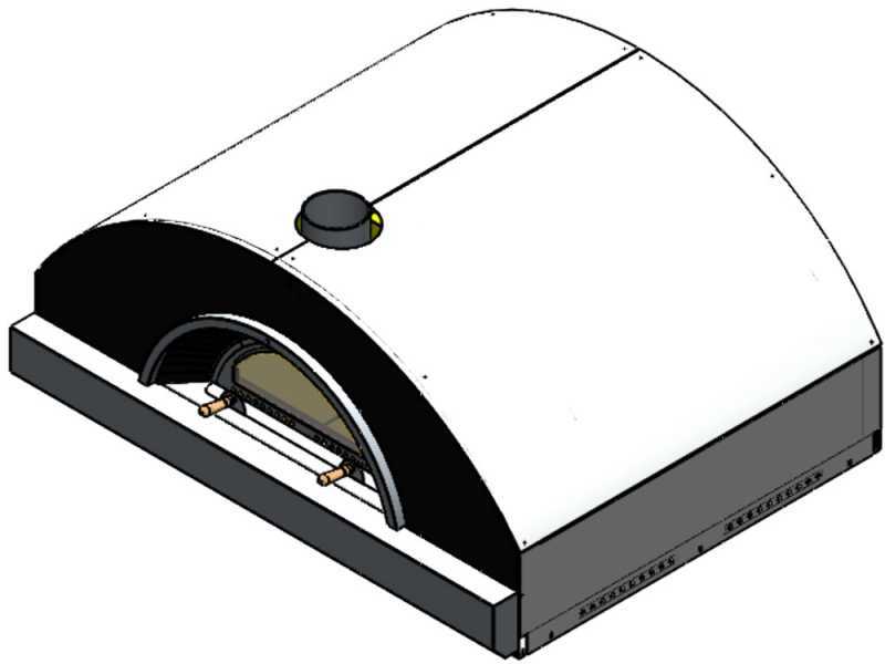 AgriEuro inox F00100 - Industrieller Holzbackofen - 220x160x98 cm