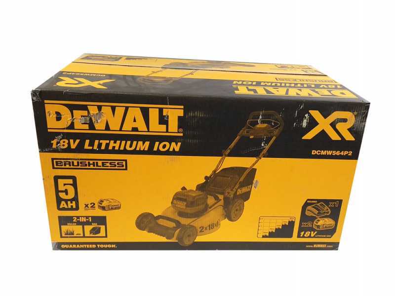 Akku-Rasenm&auml;her DeWalt DCMW564P2-QW - 2 Akkus 18V/5Ah - Schnittbreite 48  cm