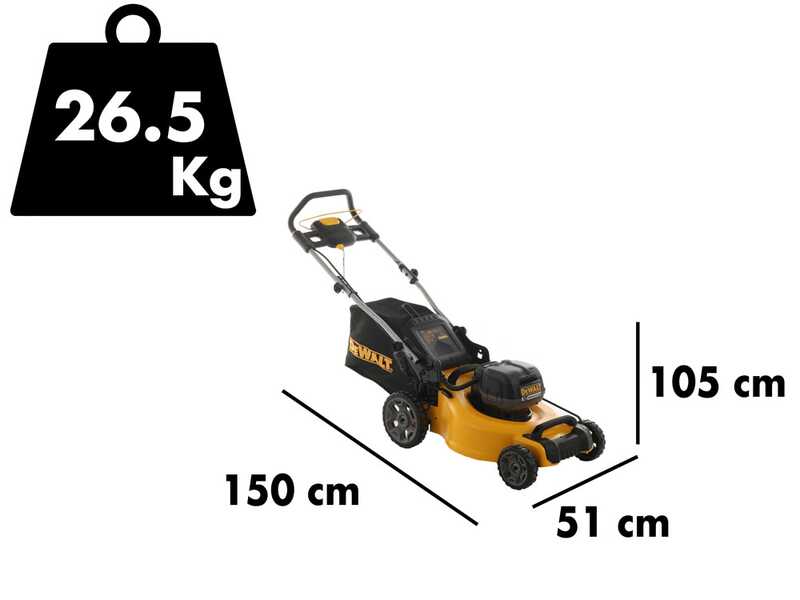 DeWalt DCMW564P2-QW -Akku-Rasenm&auml;her -  Schnittbreite 48 cm - 36V - SOLO - OHNE AKKU UND LADEGER&Auml;T