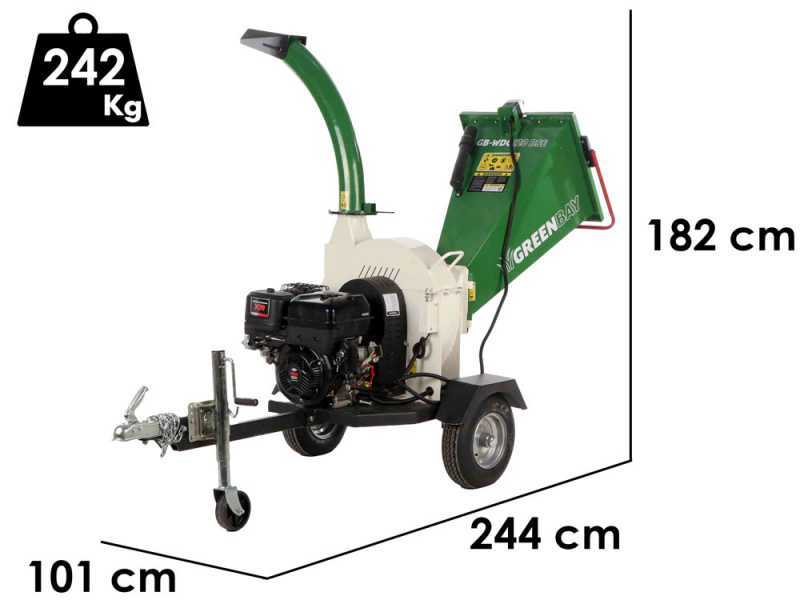 GreenBay GB-WDC 120 BSE - Profi H&auml;cksler mit Benzinmotor B&amp;S XR 13.5