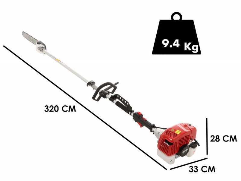 Benzin-Hochentaster GeoTech GT-2 58 L 2-Takt-Motor mit Teleskopschaft - 58 ccm