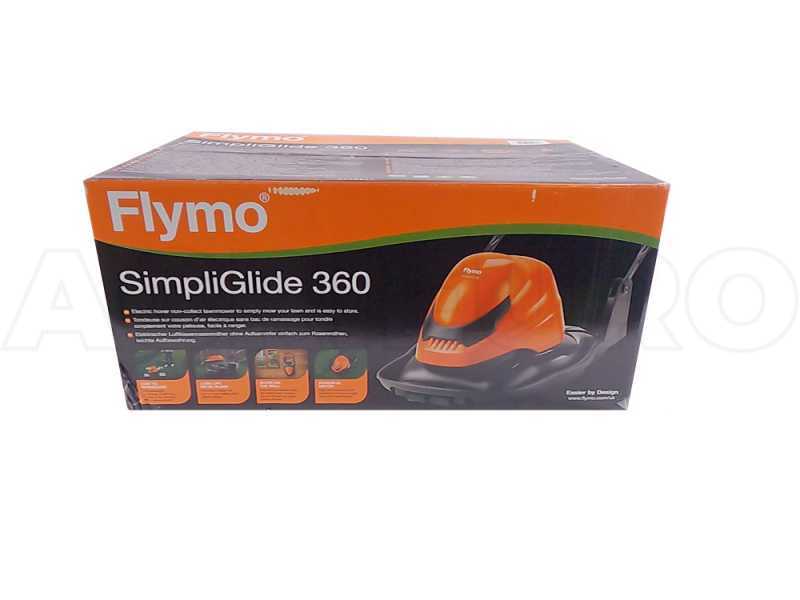 Flymo SimpliGlide 360 - Elektrischer Luftkissenm&auml;her - 1800 W - Schnittbreite 36 cm