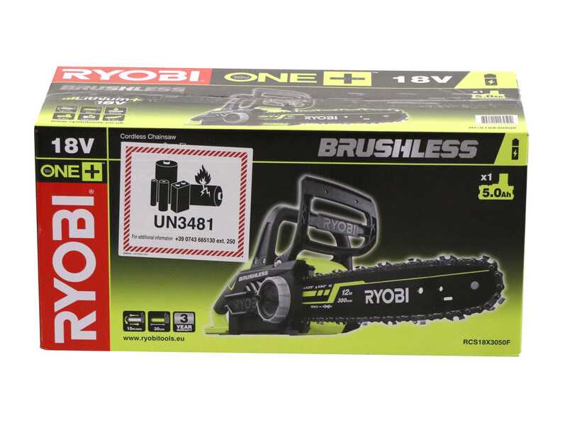 RYOBI RCS18X30-50F - Akku-Kettens&auml;ge  18V 5Ah - Schwert 30 cm