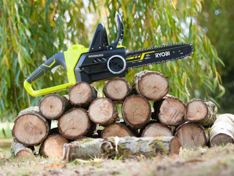 Akku-Elektro-Kettens&auml;ge RYOBI BRUSHLESS OCS1830 - 18V Schwert: 30 cm - OHNE AKKU UND LADEGER&Auml;T
