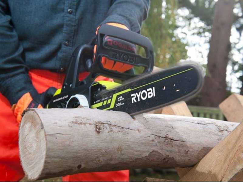 Akku-Elektro-Kettens&auml;ge RYOBI BRUSHLESS OCS1830 - 18V Schwert: 30 cm - OHNE AKKU UND LADEGER&Auml;T