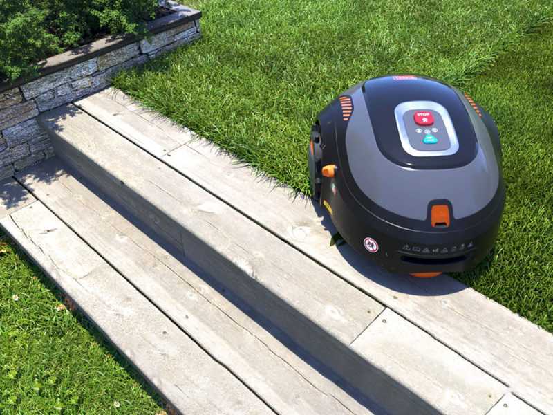 M&auml;hroboter Black &amp; Decker BCRMW122-QW mit Begrenzungskabel - Rasenm&auml;her mit 12V-Lithium-Akku