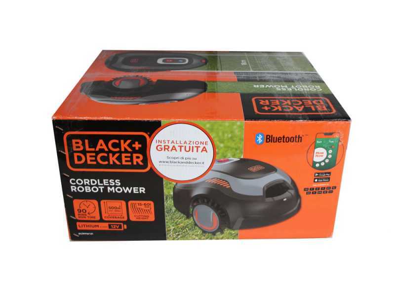 M&auml;hroboter Black &amp; Decker BCRMW122-QW mit Begrenzungskabel - Rasenm&auml;her mit 12V-Lithium-Akku