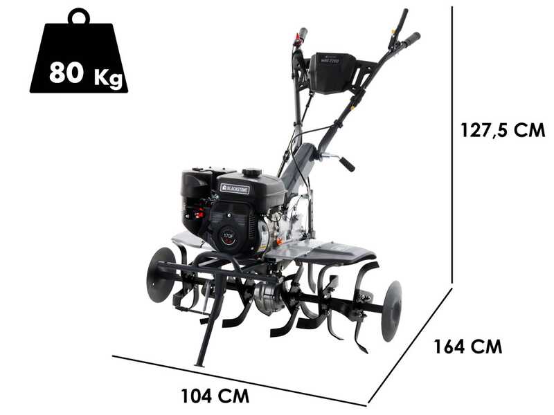 Motorhacke Blackstone MHG 2200 mit Benzinmotor von 212 ccm