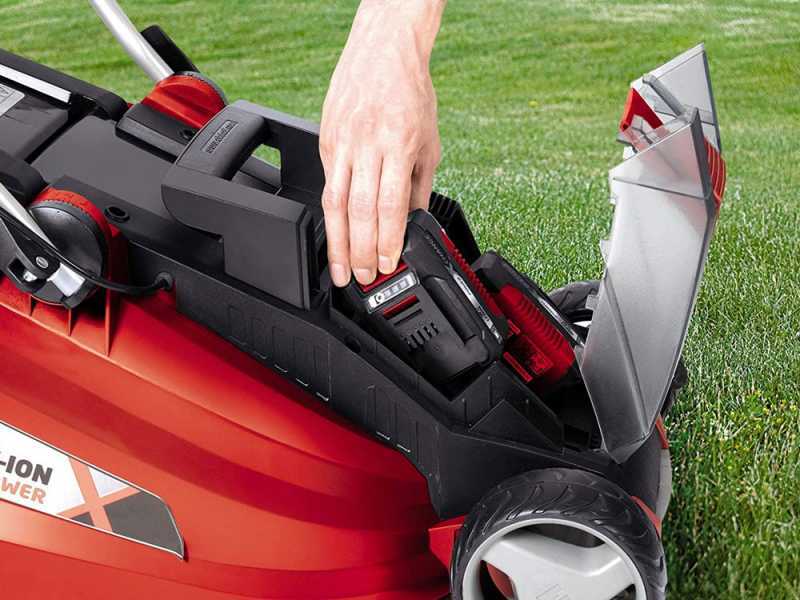 Einhell Akku-Rasenm&auml;her GE-CM 36/43 Li - mit Starterset 2 Akkus 18V/4ah und Ladeger&auml;t