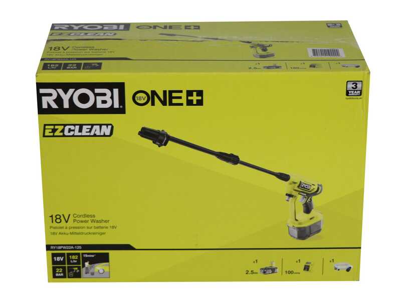 Akku-Mitteldruckreiniger RYOBI RY18PW22A-125 EZClean - 18V - 2.5Ah