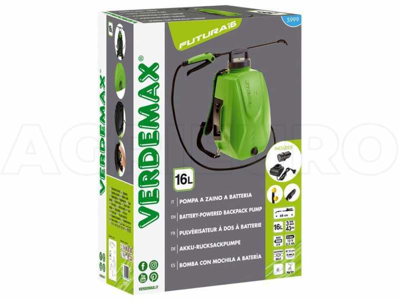Akku-R&uuml;ckenspritze Verdemax FUTURA 16L Li-Io Akku 12 V, 2,5 Ah