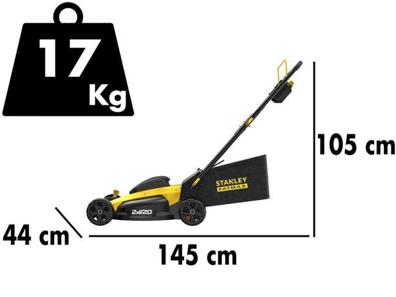 Akku-Rasenm&auml;her STANLEY FATMAX SFMCMW2651M - 2 Akkus 18V/4Ah - Schnittbreite 40  cm