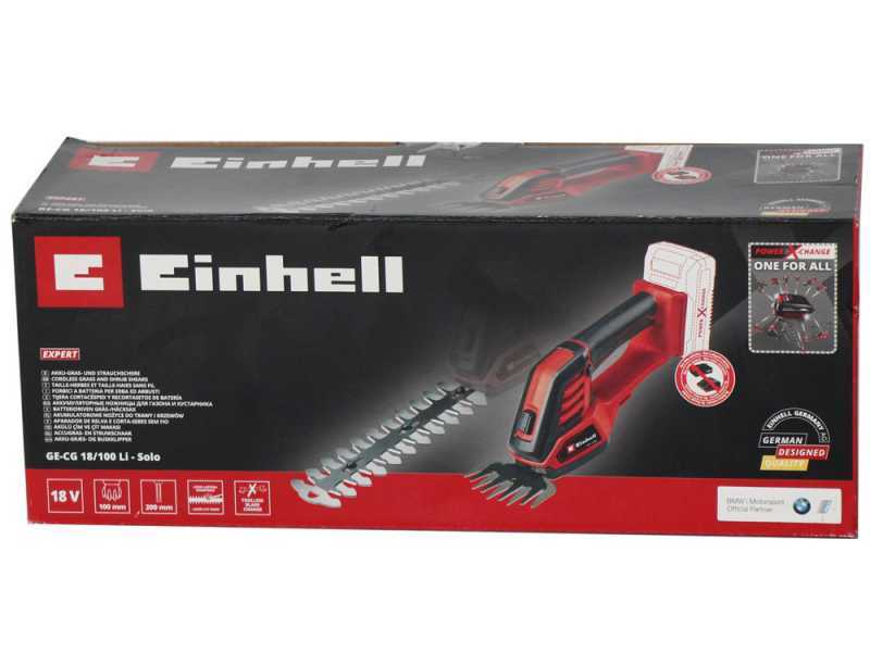 Einhell GE-CG 18/100 Li - Akku-Grasschere - Heckenschere - 18V/2.5 ah