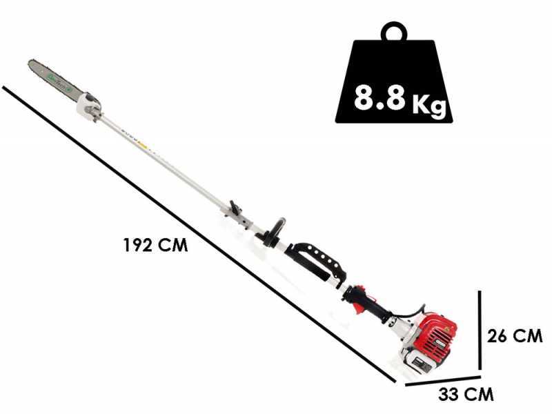 Benzin-Hochentaster GeoTech GT-2 33 L  - 2Takt Motor -  mit Teleskopschaft - 33 ccm