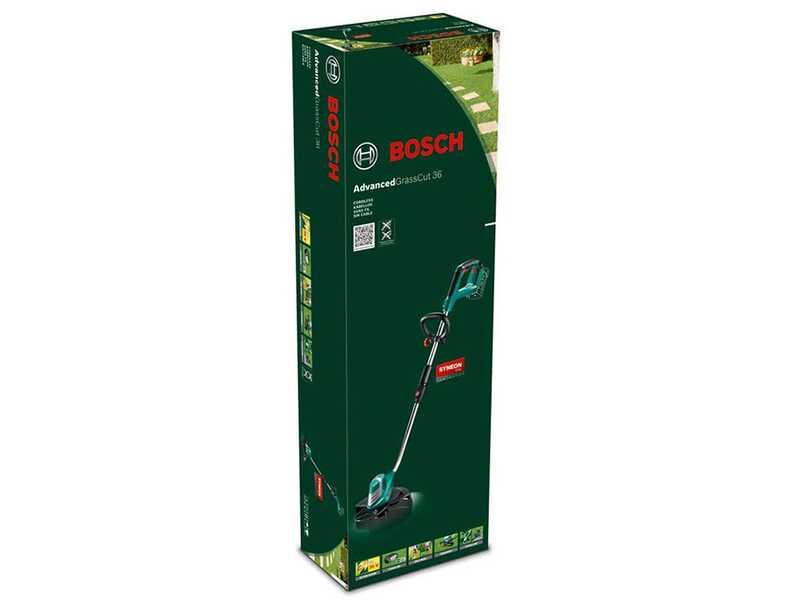 Bosch AdvancedGrassCut 36 Akku-Rasentrimmer - 36V/2Ah Lithium-Akku-Ladeger&auml;t und Akku enthalten