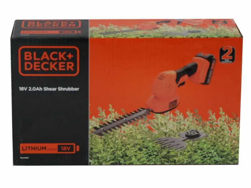 Black &amp; Decker B&amp;DBCSS18D1W - Akku-Grasschere - Heckenschere - 18V/2ah