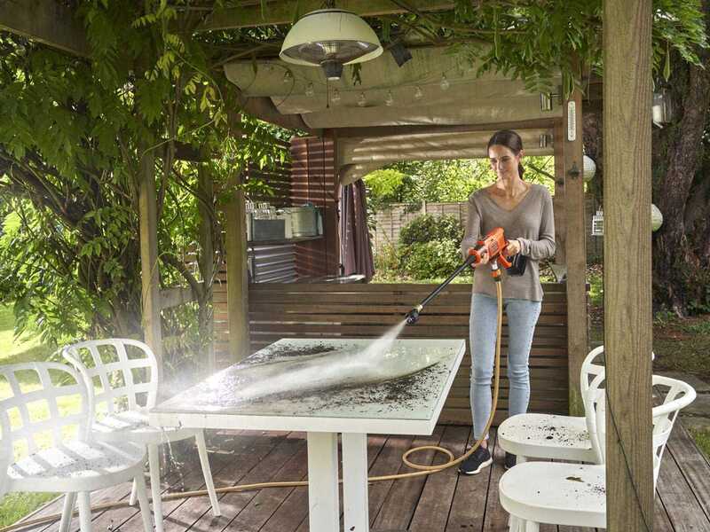 Akku-Hochdruckreiniger Black &amp; Decker BCPC18D1 + Gratis 18-V-Akku 2 Ah - 5-in-1 Multifunktionsd&uuml;se