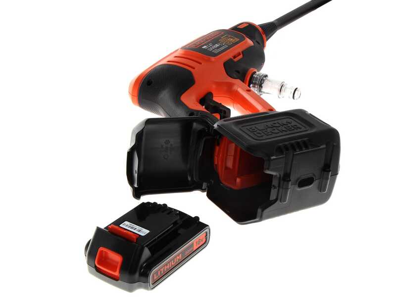 Akku-Hochdruckreiniger Black &amp; Decker BCPC18D1 + Gratis 18-V-Akku 2 Ah - 5-in-1 Multifunktionsd&uuml;se