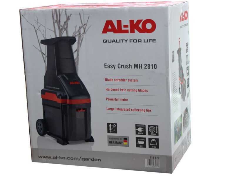 AL-KO Easy Crush MH 2810 - Elektro- H&auml;cksler - umkehrbare Stahlmesser - Schnittdurchmesser 40mm