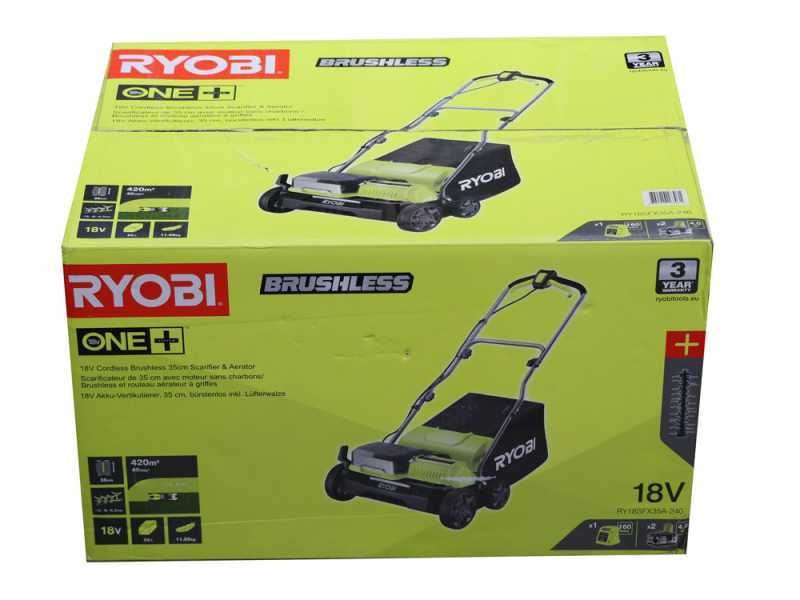 RYOBI RY18SFX35A-240 Akku-Vertikutierer  - 18V - 2x4Ah