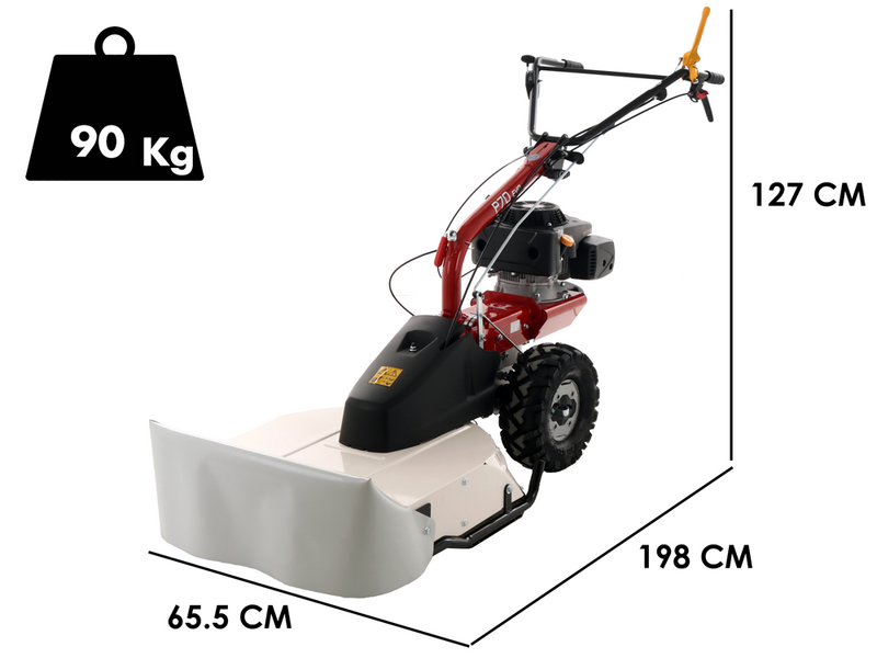 Hochgrasm&auml;her Eurosystems P70 EVO -  Sichel-Mulchm&auml;her cm 63-  Motor Loncin 224 OHV