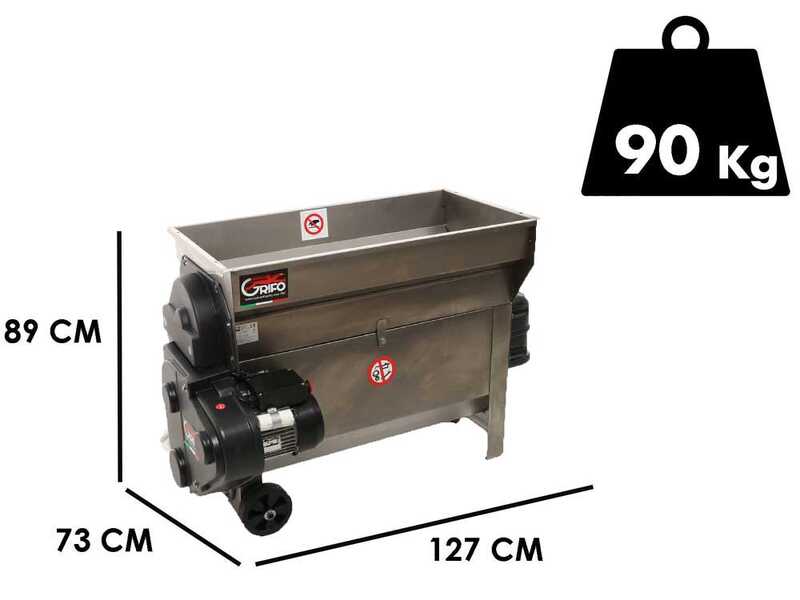 GRIFO DVEP30I - Elektrische Abbeermaschine mit Wanne