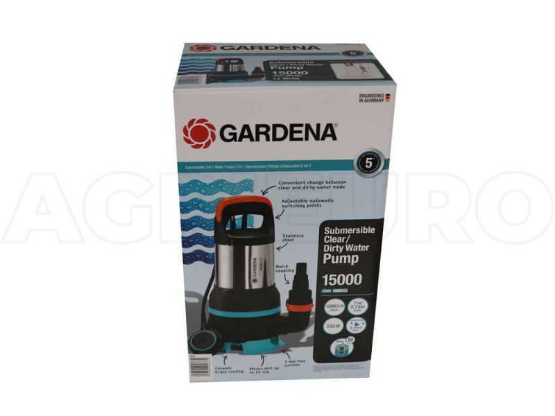 Klar-/Schmutzwasser-Tauchpumpe 15000 Gardena - 2in1 - Art. 9048-20- aus Edelstahl