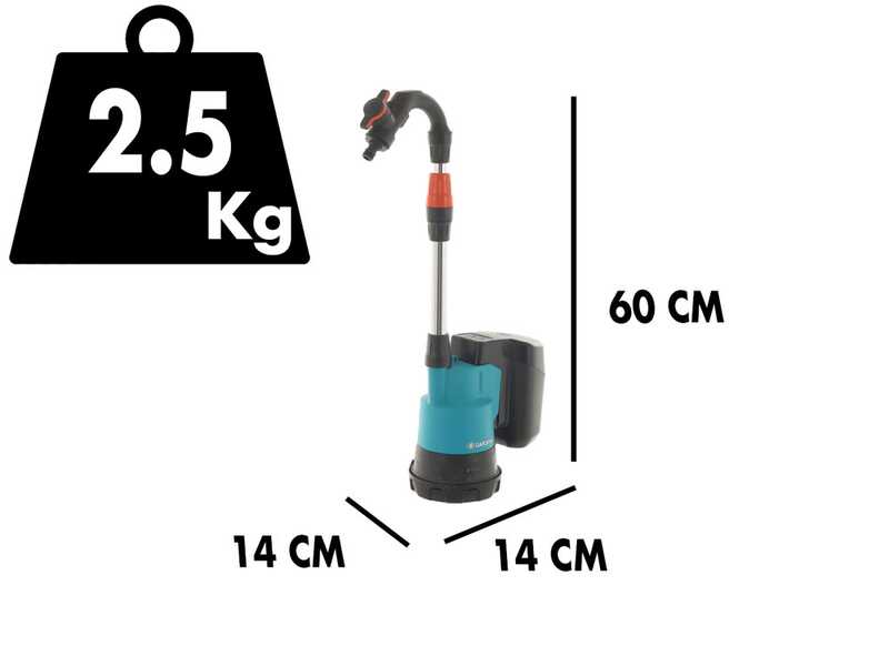Gardena 2000/2 - Regenfasspumpe - 18V - SOLO - OHNE AKKU UND LADEGER&Auml;T
