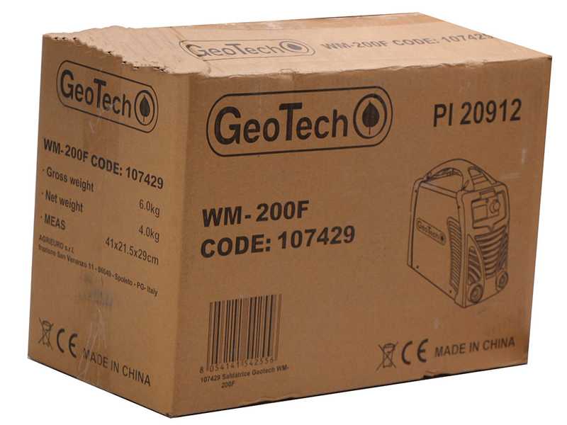 GeoTech WM-200 F - 200A - Inverter DC-Elektrodenschwei&szlig;ger&auml;t mit MMA-Kit