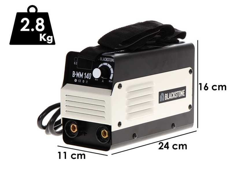 Inverter DC-Elektrodenschwei&szlig;ger&auml;t Blackstone B-WM 140 - 140 A - mit MMA-Kit