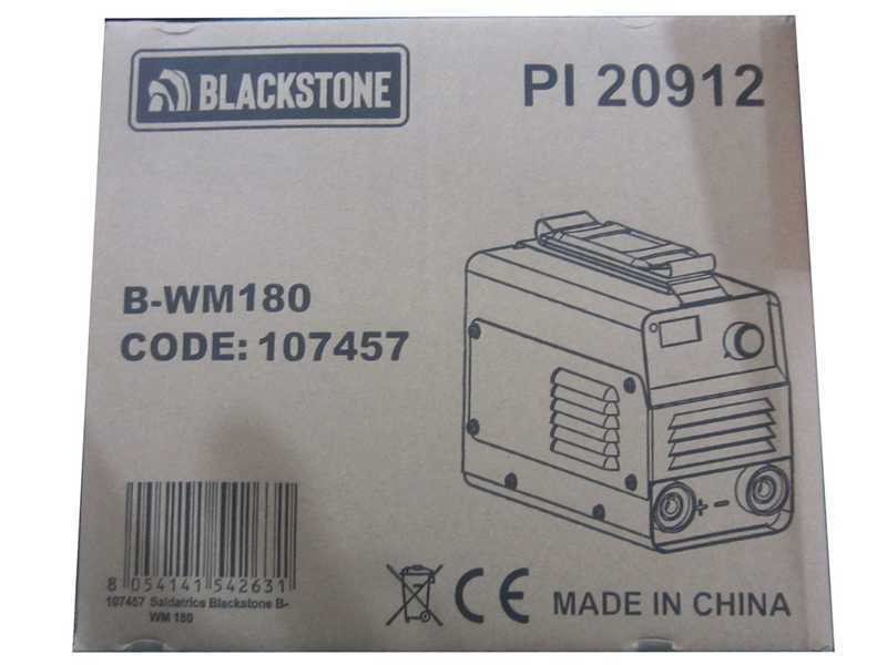 Inverter DC-Elektrodenschwei&szlig;ger&auml;t Blackstone B-WM 180 - 180 A - mit MMA-Kit