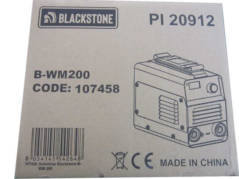 Inverter DC-Elektrodenschwei&szlig;ger&auml;t Blackstone B-WM 200 - 200 A - mit MMA-Kit