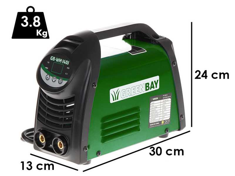 Inverter DC-Elektrodenschwei&szlig;ger&auml;t GREENBAY GB-WM 140J - 140A - mit MMA-Kit