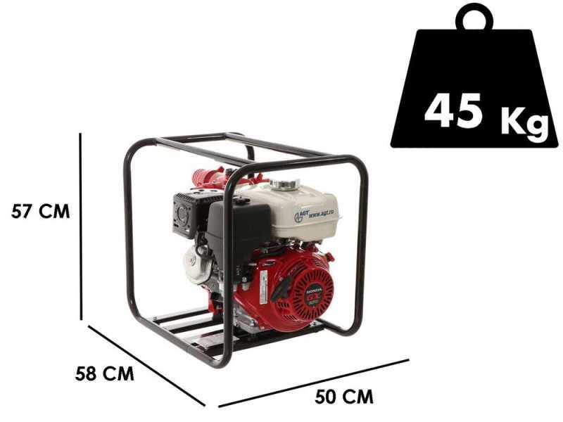 Benzinmotorpumpe AGT GX270  - mit 65/55/30 mm Anschlusst&uuml;cken - hohe F&ouml;rdermenge