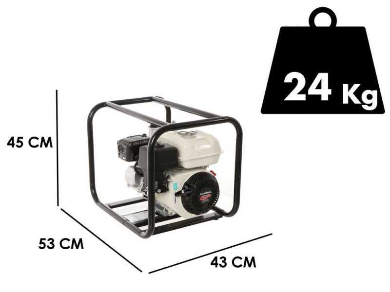 AGT GP160 Bew&auml;sserungspumpe mit Benzinmotorantrieb - mit 50 mm Anschlussst&uuml;cken