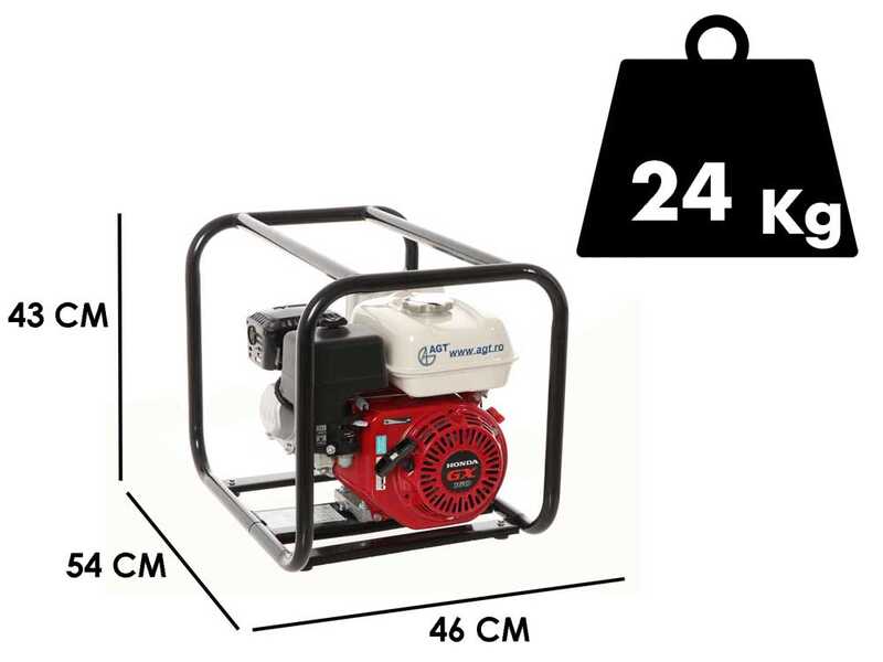 AGT GX160 Bew&auml;sserungspumpe mit Benzinmotorantrieb - 50 mm Anschl&uuml;sse